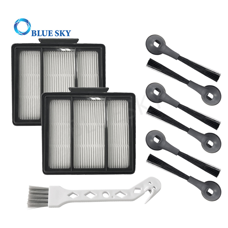 2 HEPA Filters + 6 Side Brushes + 1 Cleaning Tool Replacement Set for Sharks R101AE RV1001AE Robot Vacuum Cleaners