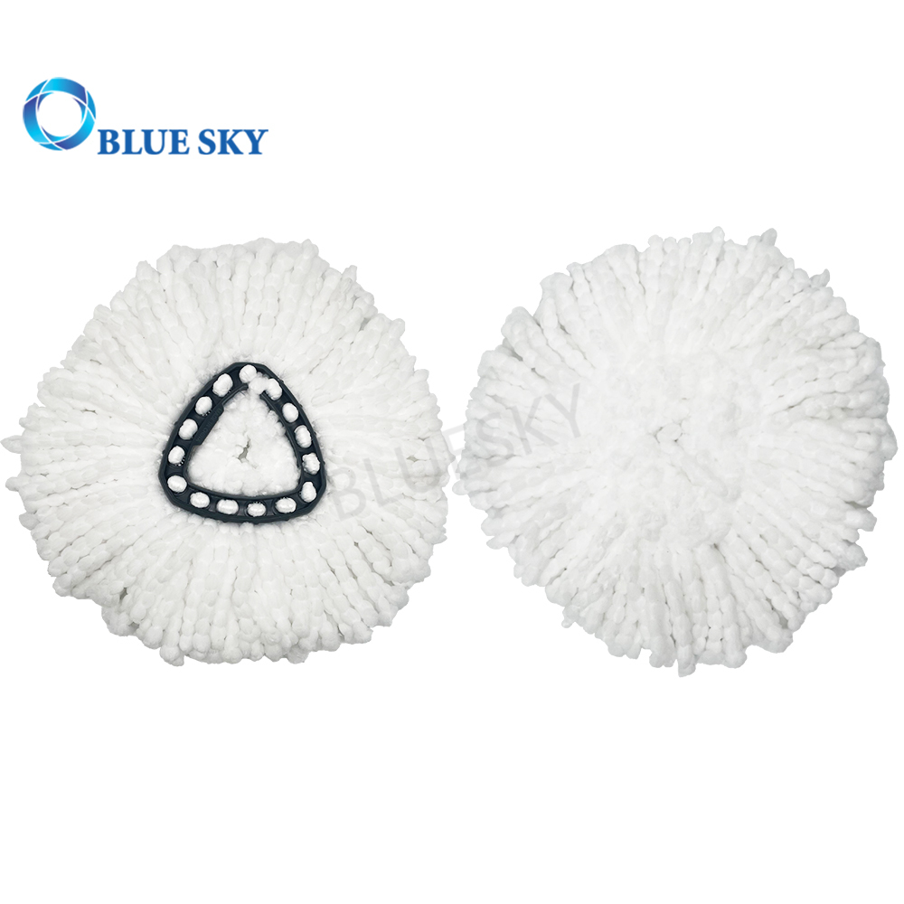 Factory Price Washable White Color Microfiber Mop Pads Fits Vileda O-cedar Easywring Triangle Mop Head
